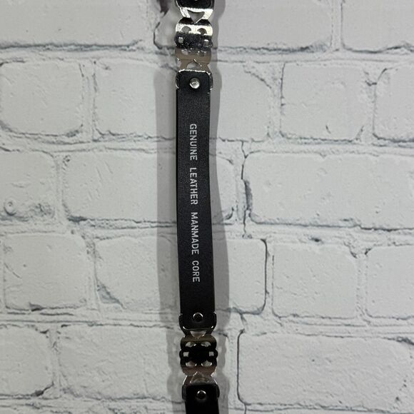 Western Geuine Leather Belt Large Set Black Brown Silver Brass Buckle Western - Picture 14 of 16